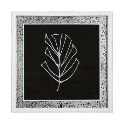 "Flora II", reproduction d'art encadrée texturée matte sous verre