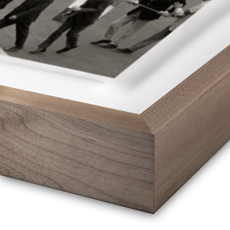 Start Of The Le Mans Race Print by Getty Images, 36" H x 48" W, Rustic Walnut Framed