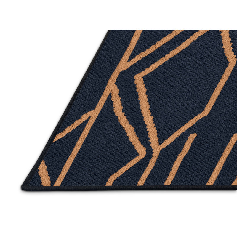 Tapis gris en treillis lavable à la machine, Rectangle 6 pi x 9 pi