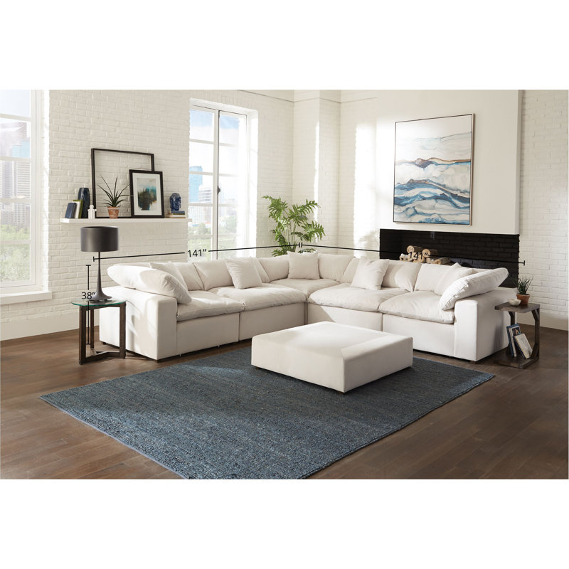 Dherri Upholstered L-Shaped Sectional Symmetrical