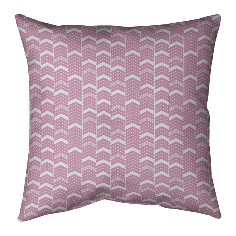 Coussin Rhonda, 28 po x 28 po, Vert / rose, Bourre en polyester