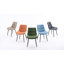 Chaise d'appoint rembourrée en similicuir Emsley avec pieds en métal-6037372