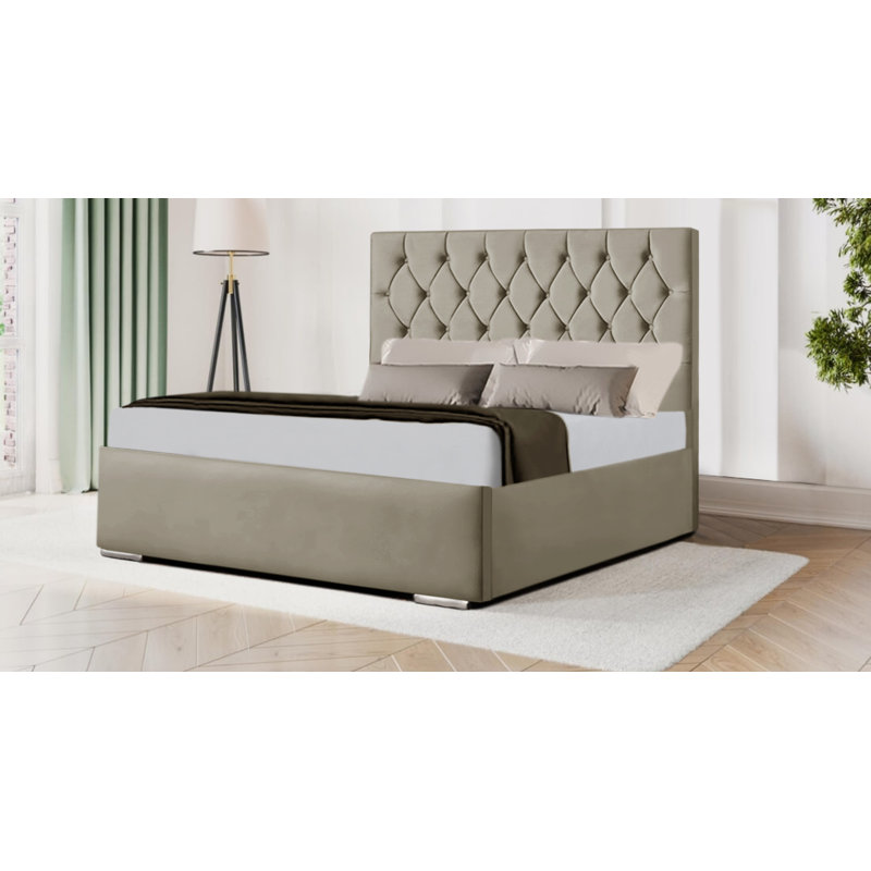 Abuzahr Upholstered Bed, Single (3'), Coffee
