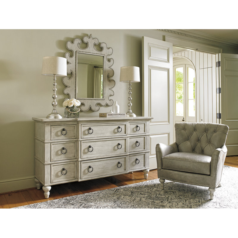 Commode 9 tiroirs avec miroir Oyster Bay
