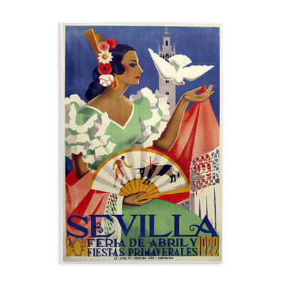 Plaque murale rétro Seville, culture par Marcus Jules