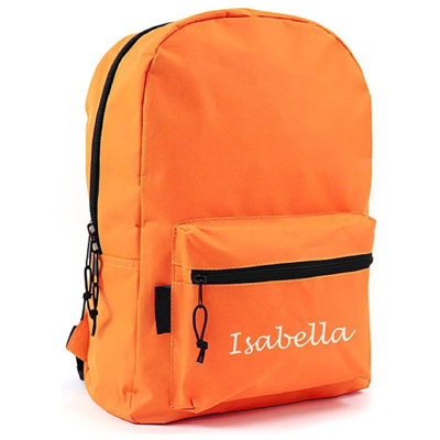 Personalized 17 Inch Water Resistant Polyester Casual Backpack with Padded Straps & Side Mesh Pocket