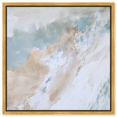 Sandy Mirage, toile d'art abstrait bleu par Art Remedy