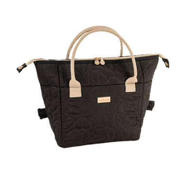 Oxford Quilted Convertible Lunch Bag Jet