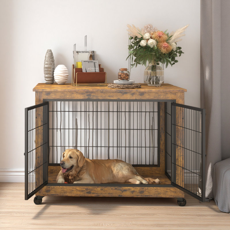 Cage pour chien Furniture, Brun rustique
