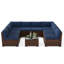 Ensemble de conversation modulaire en rotin pour 8 personnes avec coussins-452086264-463747204
