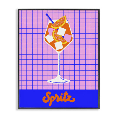 Giclée encadrée de boissons colorées «Summer Spirz», design par Indira Prieto | IndySign