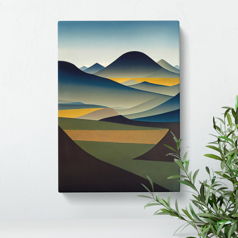 Abstract Mountain Landscapes No.4 - Wall Art, Wrapped Canvas, 76cm H x 50cm W x 3cm D, No Matte
