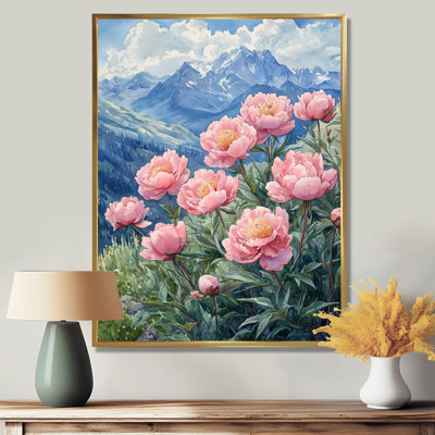 Pivoines dans la haute crête III - Pivoines, reproduction sur toile