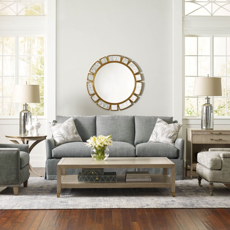 Luna Ash Veneer Rectangular Coffee Table with Lower Shelf