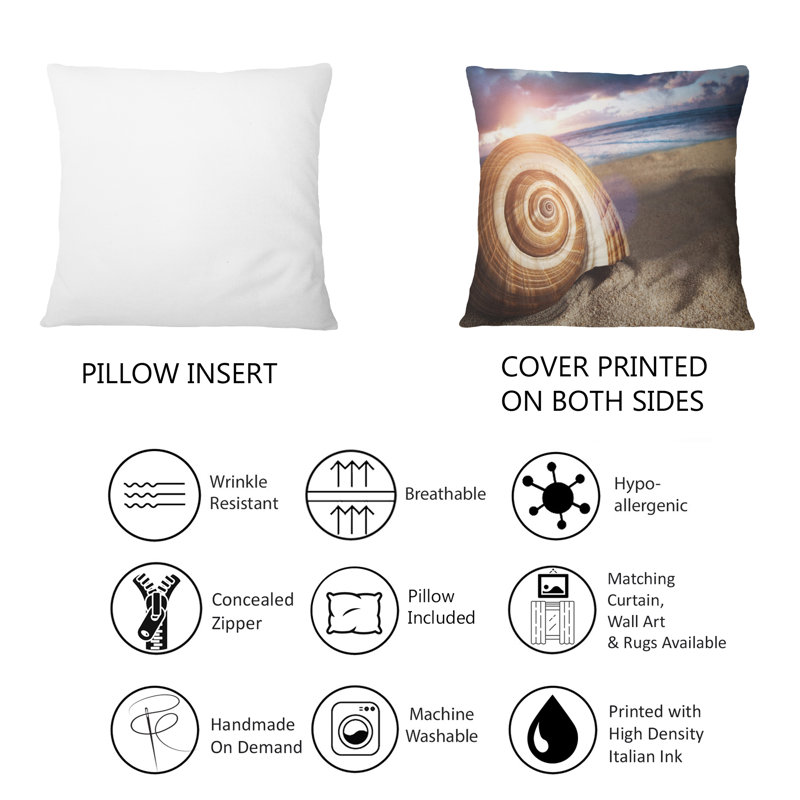 Coussin Large Seashell In The Sand I - 1