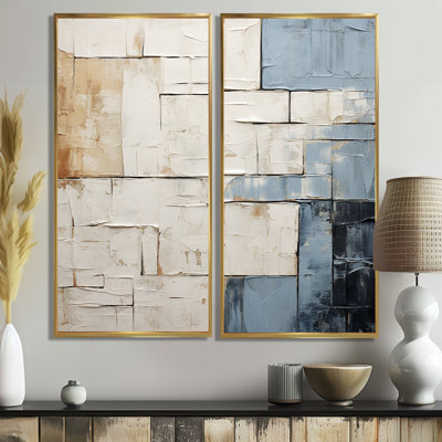 Blue And White Timeless Minimalism II - Blue Canvas Prints