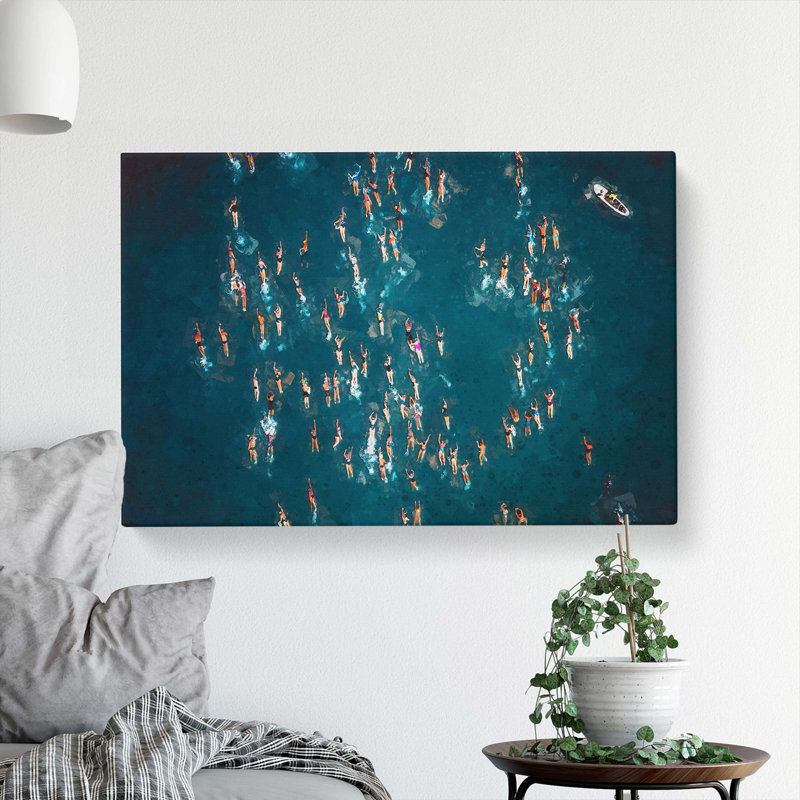 Swimmers In Brazil - Wrapped Canvas, 60cm H x 91cm W x 3cm D