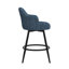 Tabouret de bar et tabouret de comptoir pivotant rembourré de 66 cm de hauteur avec accoudoirs incurvés et structure en métal (ensemble de 2)-1696372452-1696372455