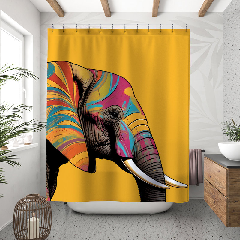 ULLI HOME Floral Shower Curtain | Wayfair