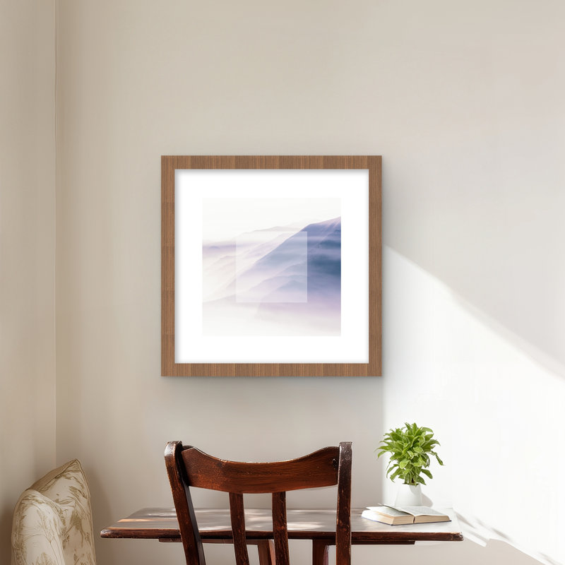 Brume - impression mauve encadrée pour la décoration intérieure