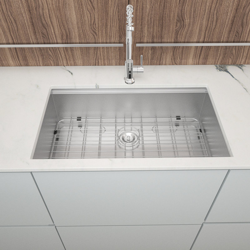 30*19*9 Inch Undermount Kitchen Sink Of 16 Gauge Stainless Steel, Brushed Nickel Finish, Workstation For Versatile Workspace, And Included Drying Rack Look, Use,