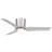 Rynn 48" 3-Blade Indoor/Outdoor Brushed Nickel Flush Mount Modern LED Ceiling Fan with Wall Control-127367592
