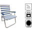 Chaise de plage pliante avec coussins Shellisa