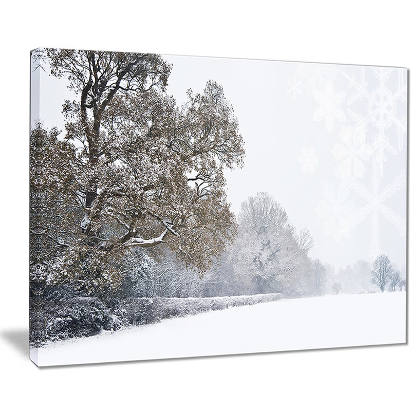 «Christmas Winter Snow», reproduction de photo sur toile, H 20 po x l 20 po x P 1 po