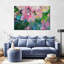 Abstrait pivoines, reproduction sur toile-1495759031