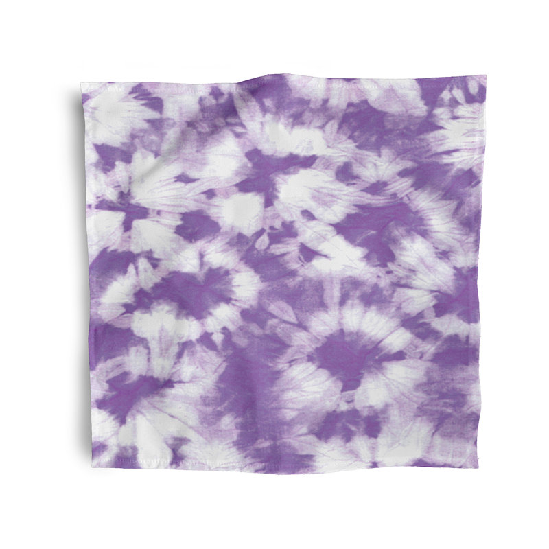 Leviner Polyester Abstract Square Napkin, Purple