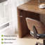 Bureau de direction en bois massif de 175 cm de long, grand bureau pour bureau à domicile
