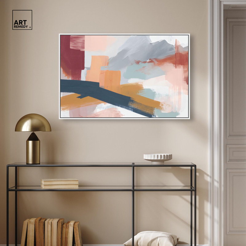Impression sur toile «Crashing Tide IV» par Art Remedy, cadre blanc, 36 x 24, H 25 po x l 37 po, Cadre blanc