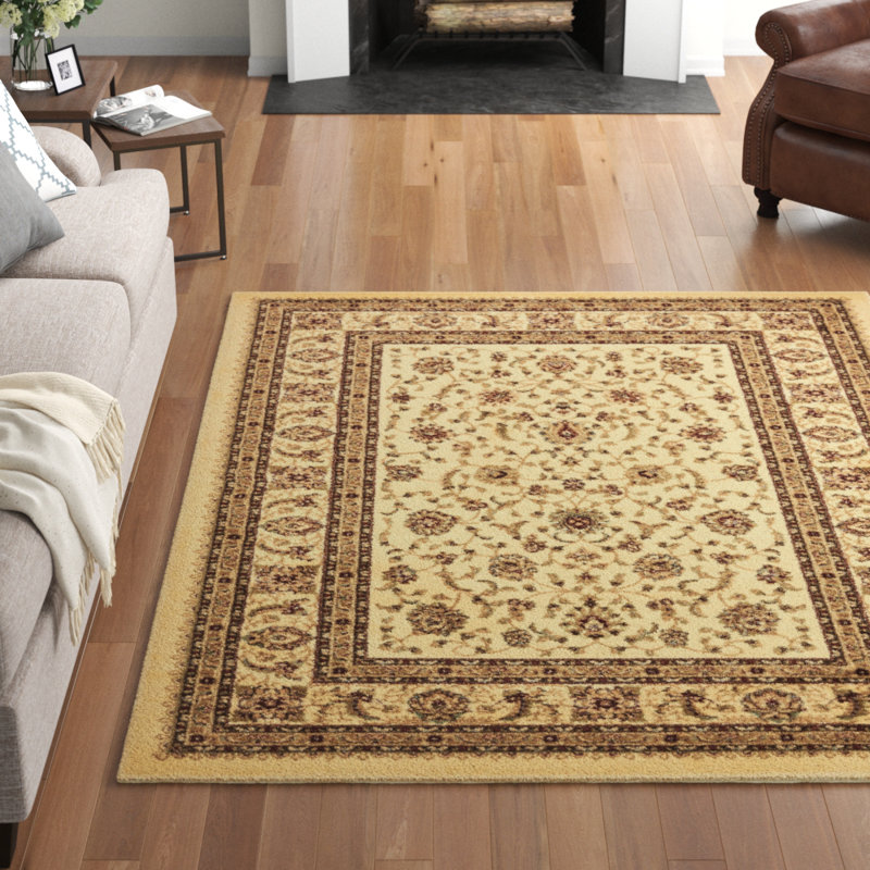 Tapis oriental Niles, Rectangle 6 pi 1 po x 9 pi, Crème