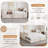 Upholstered Extendable Daybed With Trundle,Twin To Kingdesign Fabric Sofa Bed With Storage Drawers