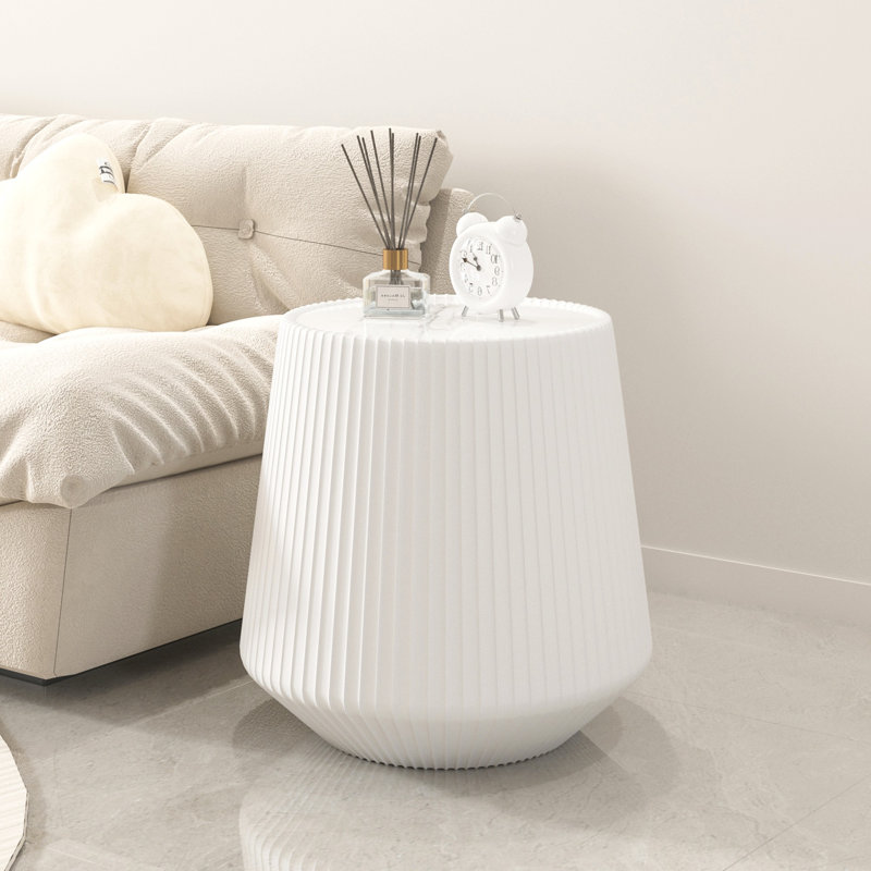 Table basse moderne en cuir fritté clair en forme de tasse en cuir pour meuble de salon (chaque plateau possède un motif gris unique)