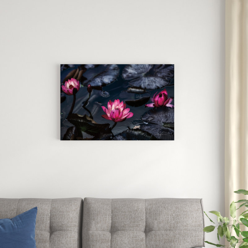 Waterlilies par Elise Catterall - Photographie sur toile tendue, H 20 po x l 30 po