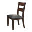2 chaises de salle à manger rembourrées en cerisier foncé, dossier en bois massif de style cerisier avec pour la maison - et gracieux