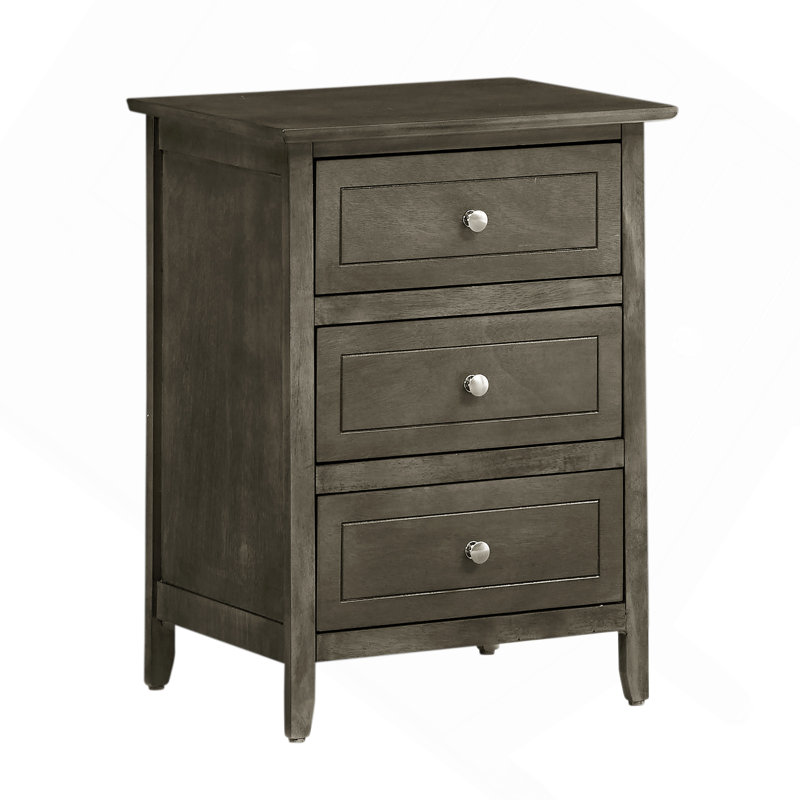 Table de chevet transitionnelle grise sophistiquée, Gris