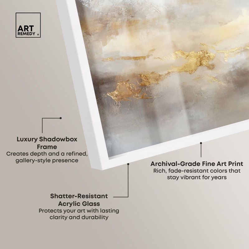 Décoration murale bohème douce Soft Shimmer III par Art Remedy, cadre blanc, 24 x 16, Cadre blanc, H 17 po x l 25 po