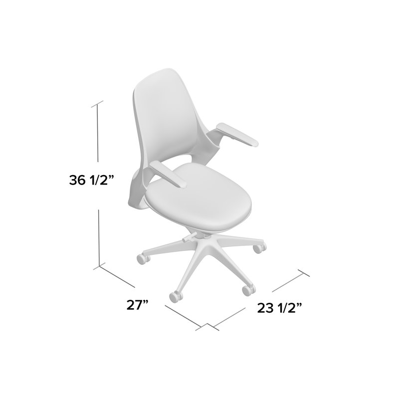 Steelcase Series 1 Task Chair, Oatmeal/Nickel, Black, Hard Floor