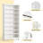Orthman 68.9" H x 28.35" W Open Bookcase Bookshelf with Adjustable Shelf and Multicolor LED Lights-1493773659