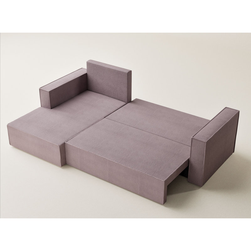 3 Seater Corner Sofa , Purple, Left Hand Facing