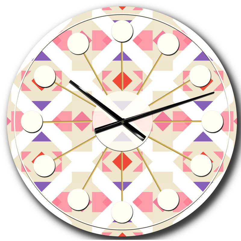 Triangulaire rétro Design VII - horloge murale Mid-Century moderne, Surdimensionné