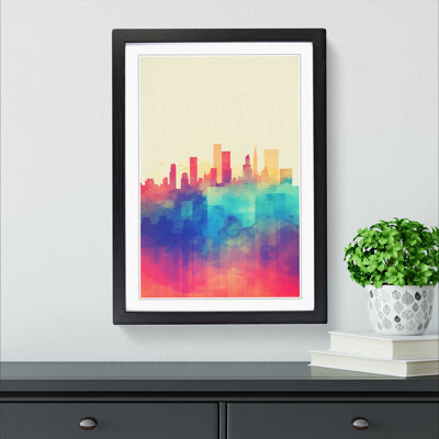 Skyline Minimalism No.3 - Single Picture Frame Print on Wood