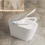 Toilette intelligente avec siège chauffant intégré, toilette sans réservoir avec chasse d'eau automatique, température réglable du siège, affichage numérique à DEL de la chasse d'eau, allongée