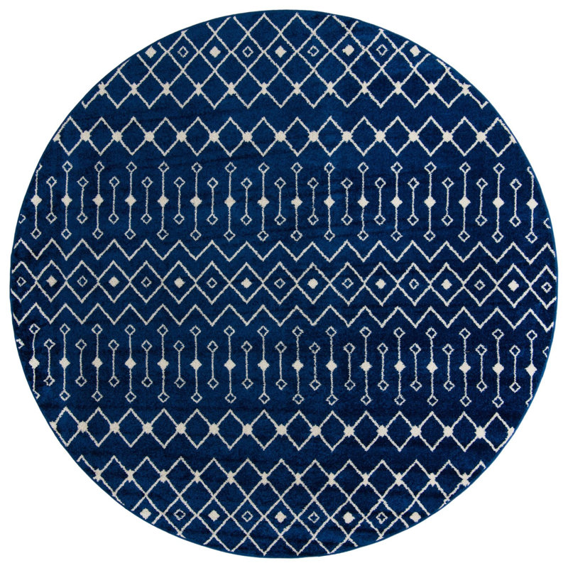 Geometric Indoor Rug, Round 10'