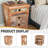 Reclaimed Wood Nightstand with 3 Drawers, Fully Assembled Rustic Side Table