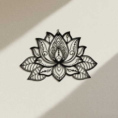 3d Metal Lotus Wall Art