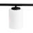6-Light Matte Black Bath Vanity Light with Etched Glass Shades