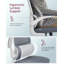 VASAGLE Office Chair, High Back Desk Chair, Mesh Computer Chair, Lumbar Support, Ergonomic Design, Foldable Armrests, Adjustable Headrest, Tilt Function, For Home Office, Dove Grey